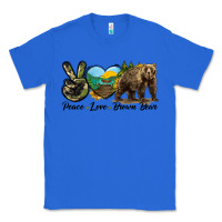 True Royal Peace Love Brown Bear Classic Tee - LillyAllenDesigns