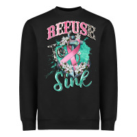 Black refuse to sink cancer Heavyweight Sweatshirt - CowGirlArtShop