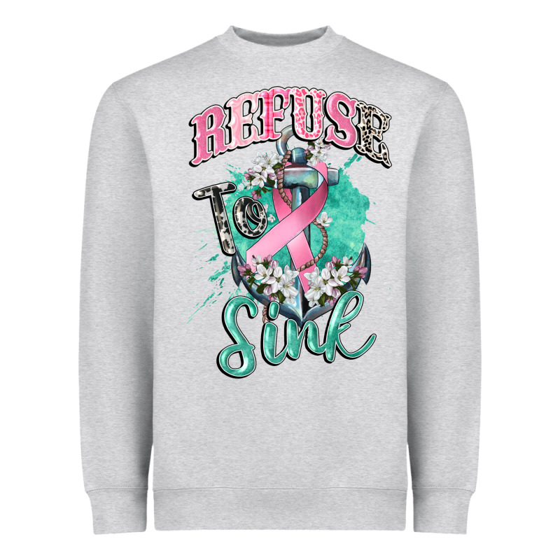 Refuse To Sink Cancer Heavyweight Sweatshirt by CowGirlArtShop | Teevron