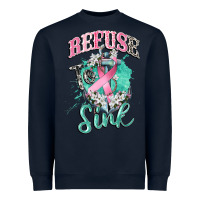 Navy refuse to sink cancer Heavyweight Sweatshirt - CowGirlArtShop