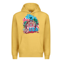 Antique Gold Barn in the USA Premium Hoodie - FaDigitalArtStudio