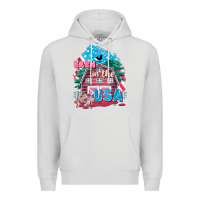 Dove Grey Barn in the USA Premium Hoodie - FaDigitalArtStudio