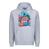 Heather Grey Barn in the USA Premium Hoodie - FaDigitalArtStudio