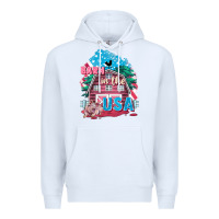 White Barn in the USA Premium Hoodie - FaDigitalArtStudio