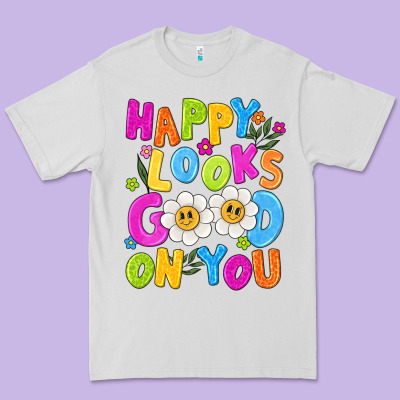 Happy Looks Good On You Premium Tee Designed By Nancycooperartshop