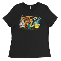 Black pt physical therapist western Ladies Tee - NancyCooperArtShop