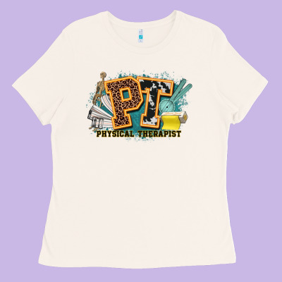 Pt Physical Therapist Western Ladies Tee Designed By Nancycooperartshop