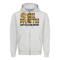 Dove Grey One month can't hold our history Zipper Hoodie - FaDigitalArtStudio