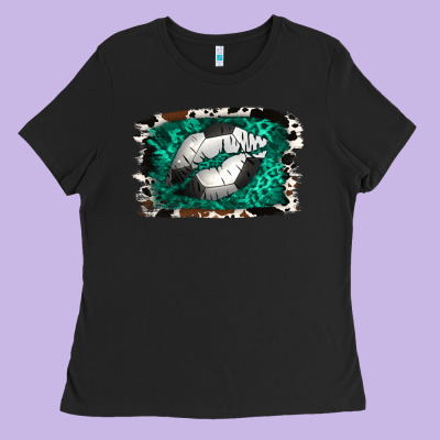 Soccer Lips Ladies Tee Designed By Jasminsmagicworld