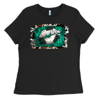 Black Soccer Lips Ladies Tee - Jasminsmagicworld