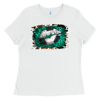 White Soccer Lips Ladies Tee - Jasminsmagicworld