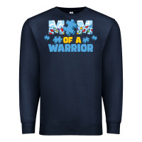 Navy LIL Autism Mom Premium Sweatshirt - CowhideDigitalArt