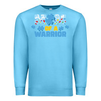 Ocean Blue LIL Autism Mom Premium Sweatshirt - CowhideDigitalArt