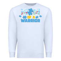 White LIL Autism Mom Premium Sweatshirt - CowhideDigitalArt