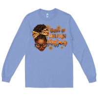 Colony Blue Have a melanin Christmas afro woman Long Sleeve Tee - texasbilliewilder