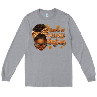 Heather Grey Have a melanin Christmas afro woman Long Sleeve Tee - texasbilliewilder