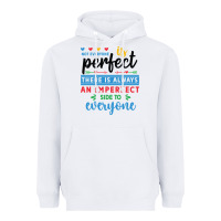 White Not everyone is perfect. There is always an imperf Heavyweight Hoodie - CowhideDigitalArt