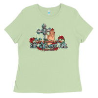 Matcha she will not fail psalm christian cross pray Ladies Tee - NancyCooperArtShop