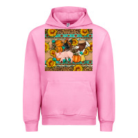 Fuchsia Pink Fall Coop Animals Urban Hoodie - Artiststas