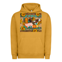 Pigment Peanut Butter Fall Coop Animals Urban Hoodie - Artiststas