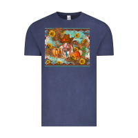 Vintage Denim Fall heifer cow Vintage Tee - RanaPortraitStore