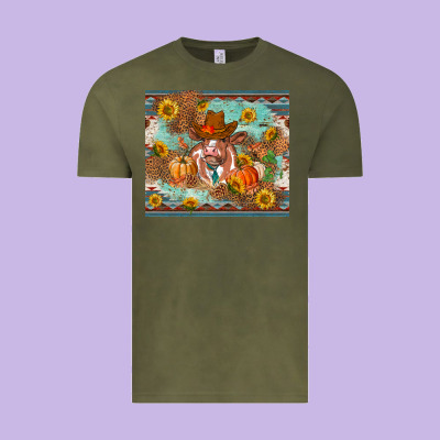 Fall Heifer Cow Vintage Tee Designed By Ranaportraitstore