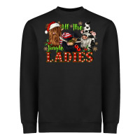 Black all the jingle ladies Heavyweight Sweatshirt - CowGirlArtShop