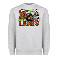 Heather Grey all the jingle ladies Heavyweight Sweatshirt - CowGirlArtShop