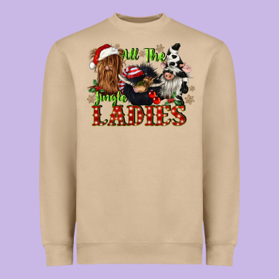 All The Jingle Ladies Heavyweight Sweatshirt Designed By Cowgirlartshop