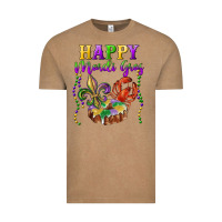 Vintage Coffee happy mardi gras fleur de lis king cake crawfish Vintage Tee - RanaPortraitStore