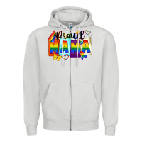 Dove Grey proud mama Zipper Hoodie - FaDigitalArtStudio
