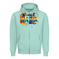 Seafoam proud mama Zipper Hoodie - FaDigitalArtStudio