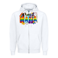 White proud mama Zipper Hoodie - FaDigitalArtStudio