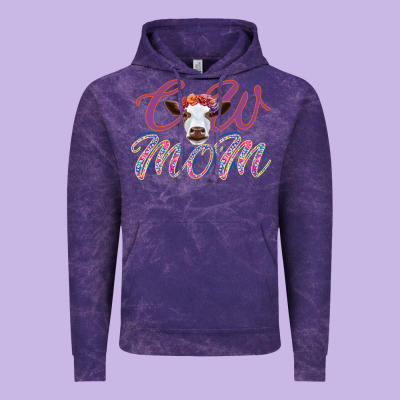 Cow Mom Vintage Hoodie Designed By Bettercallsaul