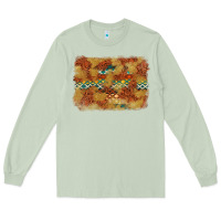 Matcha Aztec Background Pattern Western Long Sleeve Tee - texasbilliewilder