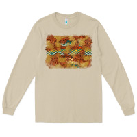 Mushroom Aztec Background Pattern Western Long Sleeve Tee - texasbilliewilder
