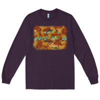 Plum Aztec Background Pattern Western Long Sleeve Tee - texasbilliewilder
