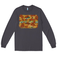 Smoke Aztec Background Pattern Western Long Sleeve Tee - texasbilliewilder