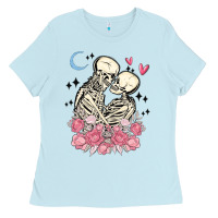 Baby Blue the lovers skeletons Ladies Tee - MaliasSmallBusiness