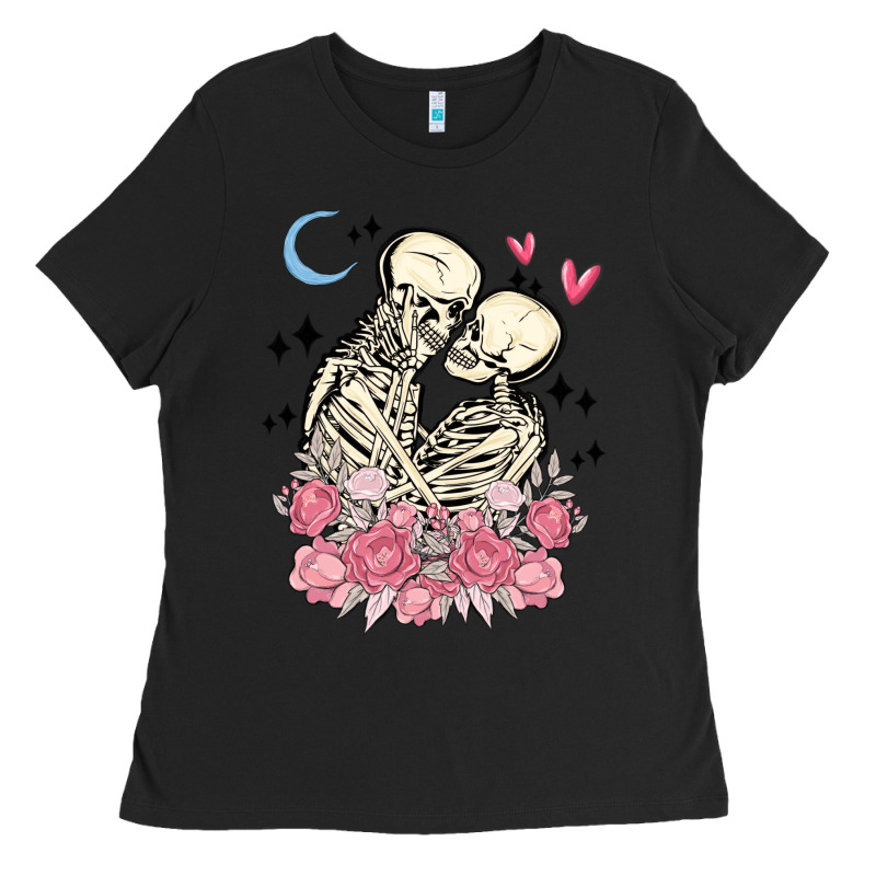 The Lovers Skeletons Ladies Tee by MaliasSmallBusiness | Teevron