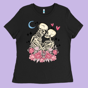 The Lovers Skeletons Ladies Tee Designed By Maliassmallbusiness