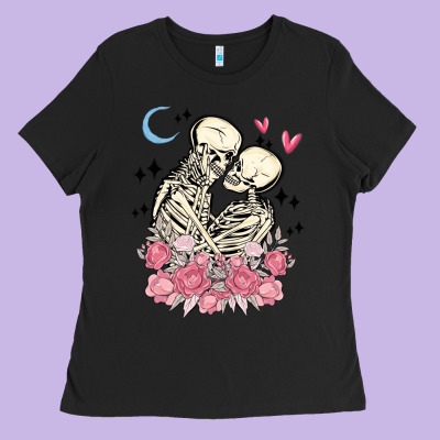 The Lovers Skeletons Ladies Tee Designed By Maliassmallbusiness