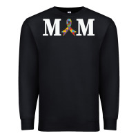 Black LIL Autism Mom Premium Sweatshirt - CowhideDigitalArt