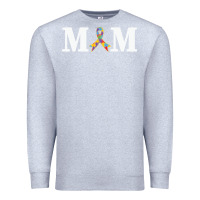 Heather Grey LIL Autism Mom Premium Sweatshirt - CowhideDigitalArt