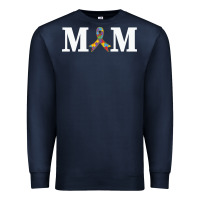 Navy LIL Autism Mom Premium Sweatshirt - CowhideDigitalArt