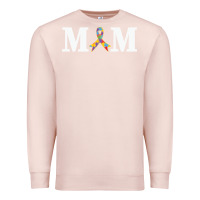 Pale Pink LIL Autism Mom Premium Sweatshirt - CowhideDigitalArt