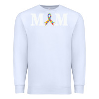 White LIL Autism Mom Premium Sweatshirt - CowhideDigitalArt