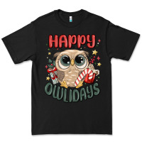 Black happy owlidays Premium Tee - MaliasSmallBusiness
