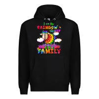 Black I am the rainbow sheep of the family Premium Hoodie - FaDigitalArtStudio