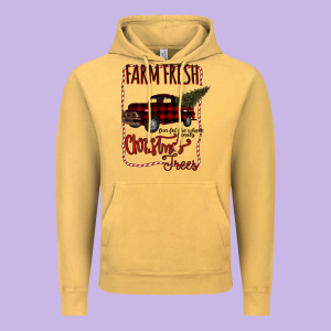 Farm Fresh Christmas Vintage Hoodie Designed By Bettercallsaul